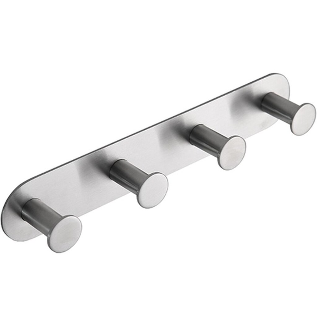 Brillantbad BEASY Hakenleiste Edelstahl geb&uuml;rstet 31x255x45 mm f&uuml;r Bad & K&uuml;che >> zum Kleben 