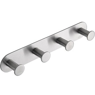 Brillantbad BEASY Hakenleiste Edelstahl gebürstet 31x255x45 mm für Bad & Küche >> zum Kleben 