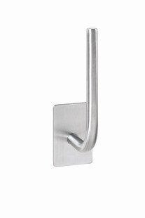 Brillantbad BEASY Reservepapierhalter Edelstahl gebürstet 74x45x180 mm für Bad & WC >> zum Kleben 