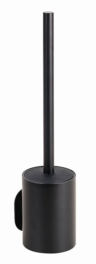 Brillantbad BEASY WC-B&uuml;rstengarnitur Edelstahl Kunststoff Schwarz 97x80x355 mm f&uuml;r Bad & WC >> zum Kleben 