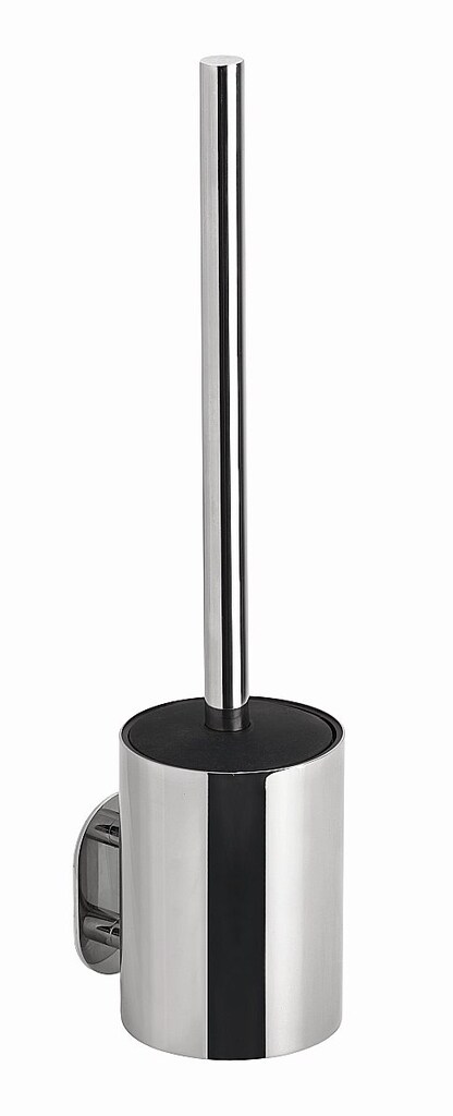 Brillantbad BEASY WC-B&uuml;rstengarnitur Edelstahl Kunststoff poliert 97x80x355 mm f&uuml;r Bad & WC >> zum Kleben 