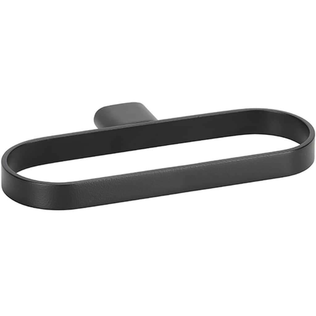 Brillantbad BORGANIC BLACK Handtuchring Edelstahl Schwarz 112x220x20 mm f&uuml;r Bad & K&uuml;che >> zum Bohren 