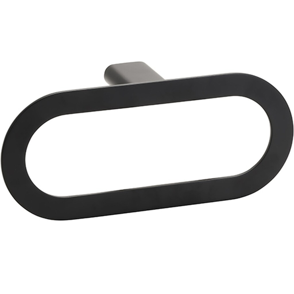 Brillantbad BORGANIC BLACK Handtuchring Edelstahl Schwarz 59x250x110 mm f&uuml;r Bad & K&uuml;che >> zum Bohren 