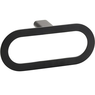 Brillantbad BORGANIC BLACK Handtuchring Edelstahl Schwarz 59x250x110 mm für Bad & Küche >> zum Bohren 