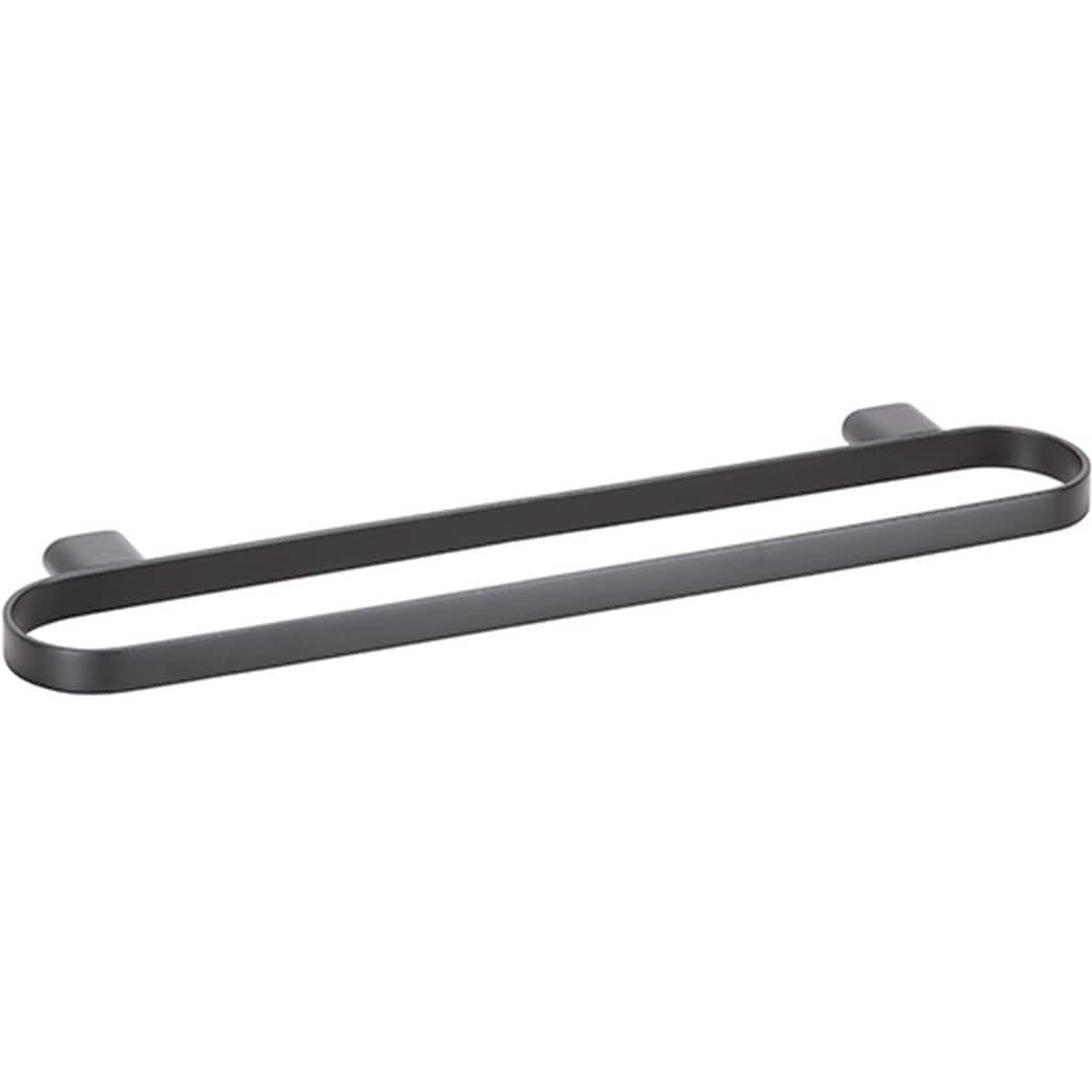 Brillantbad BORGANIC BLACK Doppelhandtuchhalter Edelstahl Schwarz 112x500x20 mm f&uuml;r Bad & K&uuml;che >> zum Bohren 