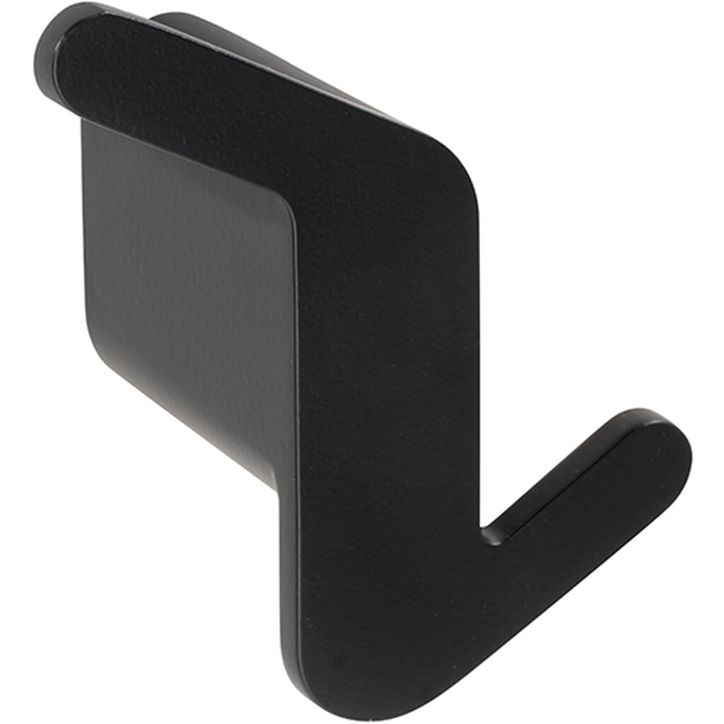 Brillantbad BORGANIC BLACK Doppelkleiderhaken Links Edelstahl Zink Schwarz 39x68x58 mm f&uuml;r Bad & K&uuml;che >> zum Bohren 