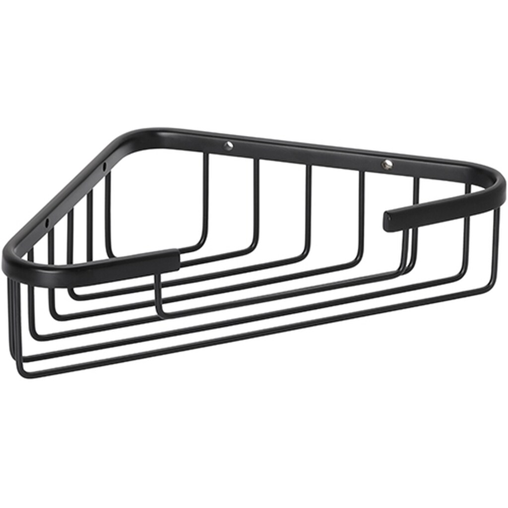 Brillantbad BYTRO Eckseifenkorb Messing Schwarz 150x245x60 mm f&uuml;r Bad & WC >> zum Bohren 