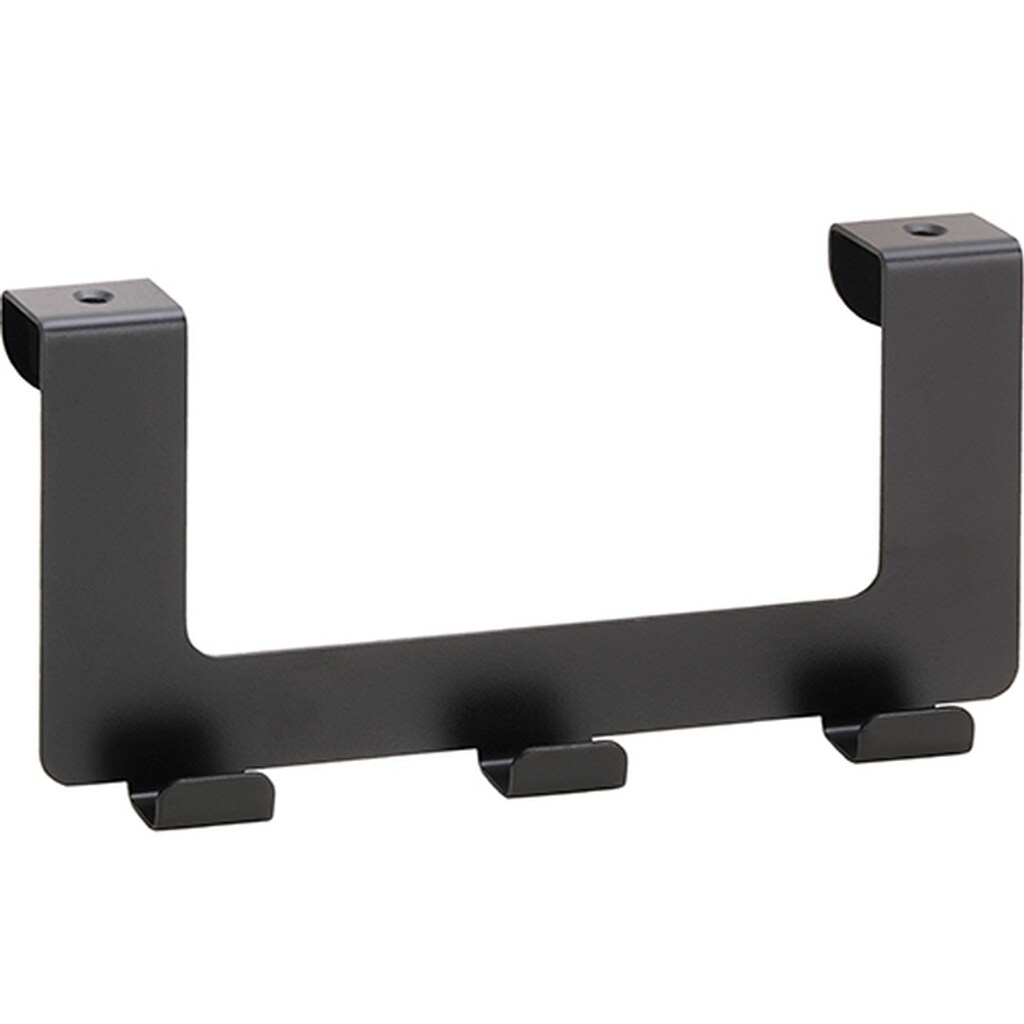 Brillantbad BARK Dreifachhaken Edelstahl Schwarz 34x175x85 mm f&uuml;r Bad & K&uuml;che >> zum Einh&auml;ngen 