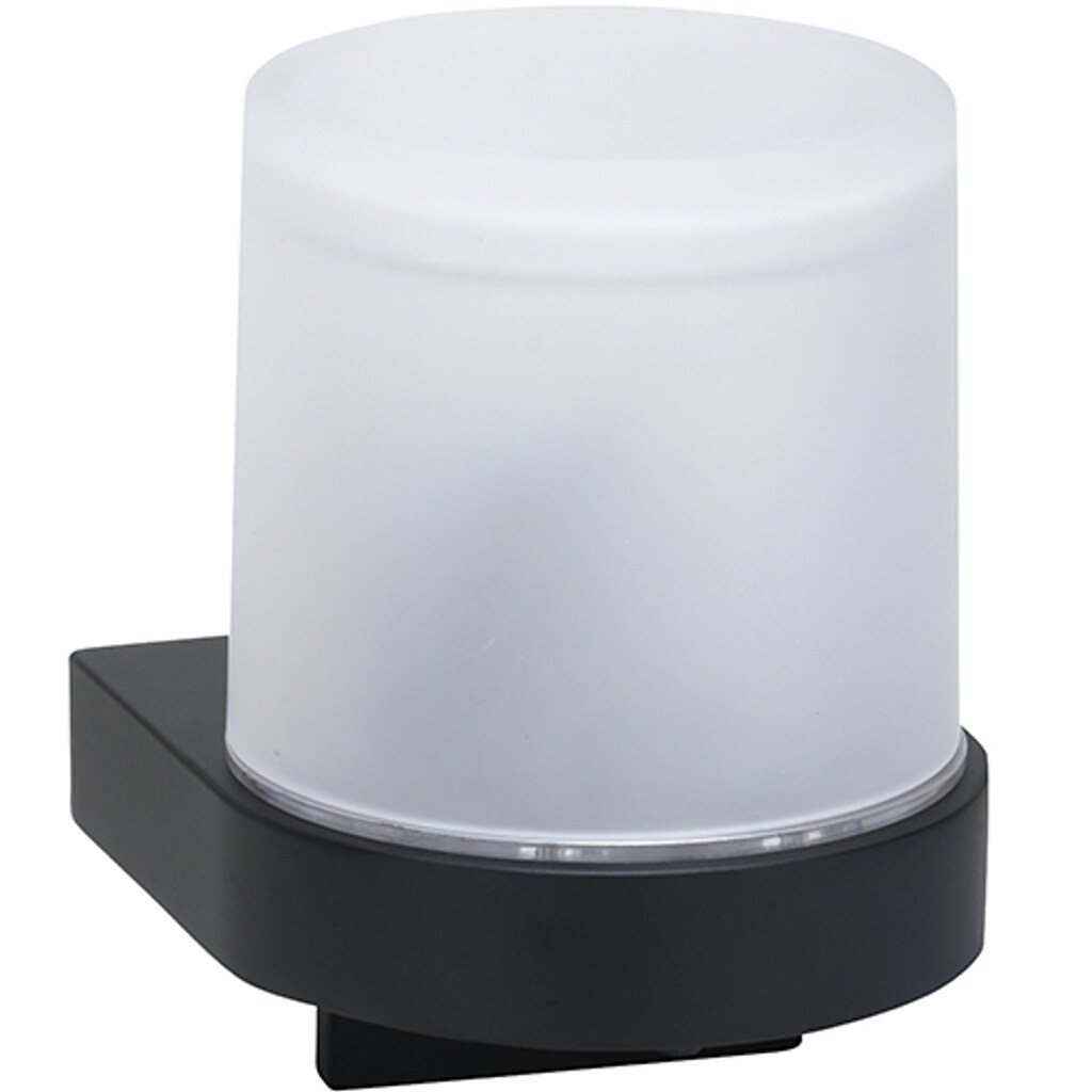 Brillantbad BARK Glasseifenspender Messing Glas Schwarz 100x85x114 mm, 200 ml f&uuml;r Bad & K&uuml;che >> zum Bohren 