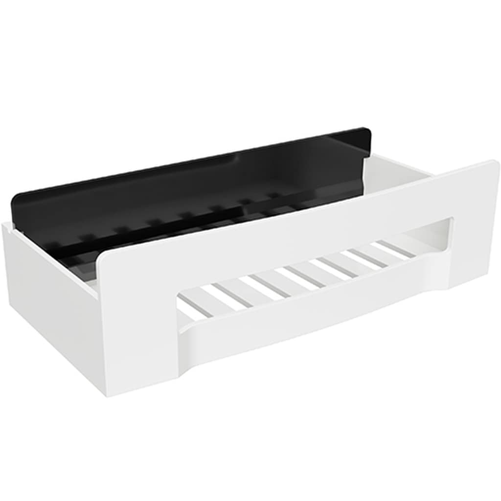 Brillantbad BYTRO Seifenkorb mit Spachtel Edelstahl Kunststoff Wei&szlig; 115x225x63 mm f&uuml;r Bad & K&uuml;che >> zum Bohren 