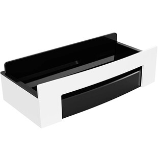 Brillantbad BYTRO Seifenkorb mit Spachtel Edelstahl Kunststoff Weiß 115x225x63 mm für Bad & Küche >> zum Bohren 