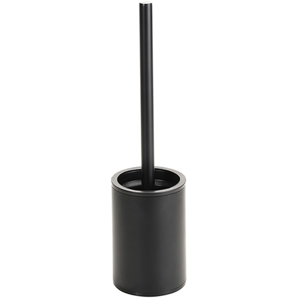 Brillantbad BARK WC-B&uuml;rstengarnitur Edelstahl Kunststoff Schwarz 100x90x365 mm f&uuml;r Bad & WC >> zum Bohren 
