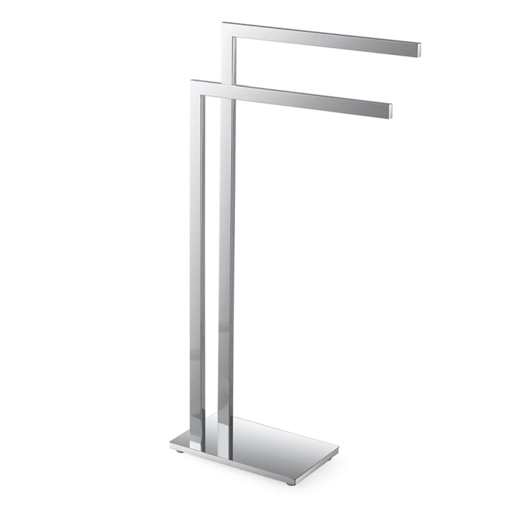 Brillantbad META Handtuchst&auml;nder doppelt Messing Chrom 400x150x800 mm f&uuml;r Bad & WC >> Freistehend anwendbar 