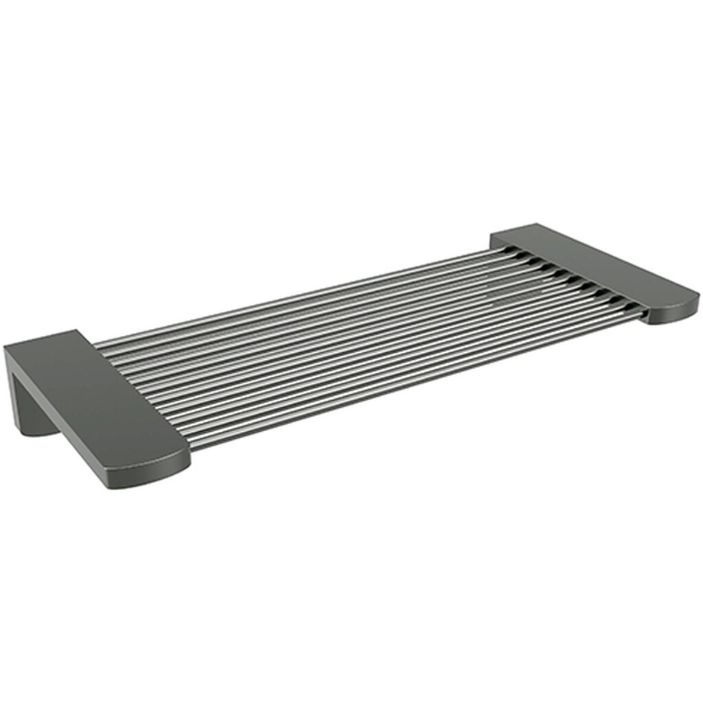Brillantbad BAPHIT Duschablage Edelstahl Messing Metallic Grau matt 110x270x40 mm f&uuml;r Bad & WC >> zum Bohren 