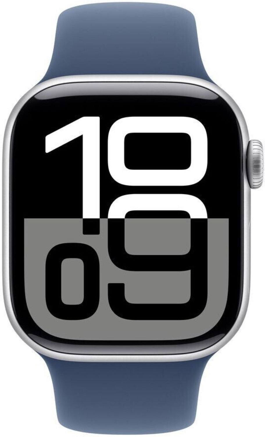 REFURBISHED &ndash; Apple Watch Series 10 GPS + Cellular 42mm Aluminium Silver Sportband Denim - Wie Neu 