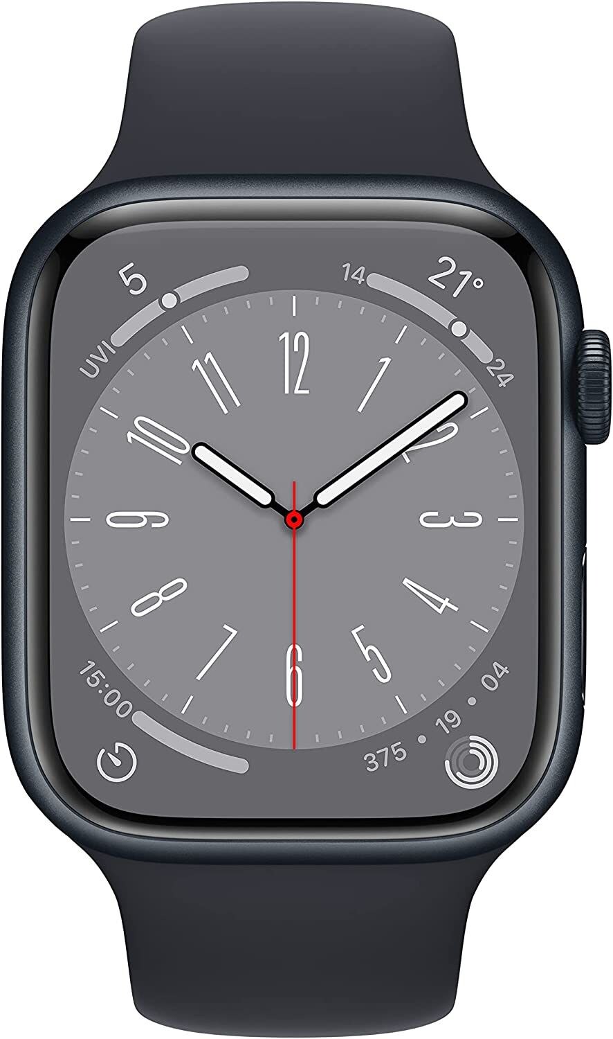 REFURBISHED &ndash; Apple Watch Series 8 GPS + Cellular 45mm Aluminium Midnight Sportband Midnight - Sehr Gut 