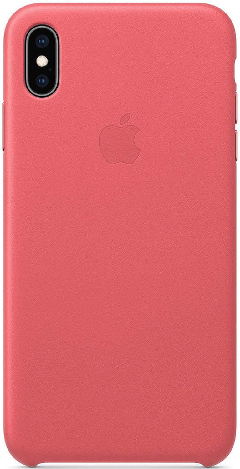 Apple Leder Case f&uuml;r iPhone Xs Max, Pfingstrosenpink 