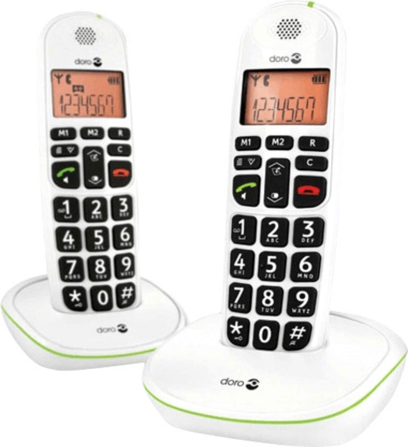 REFURBISHED &ndash; Doro PhoneEasy 100w Duo DECT Schnurlostelefon mit zus&auml;tzlichem Mobilteil (Ladeschale, Freisprechen) White* 