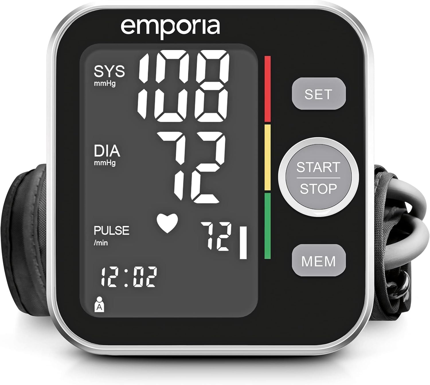 REFURBISHED &ndash; Emporia BPM-V20-BY Digitales Oberarm Blutdruckmessger&auml;t mit XL-Display Black - Wie Neu 