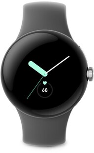 Google Pixel Watch WiFi Polished Silver Sportband Charcoal 