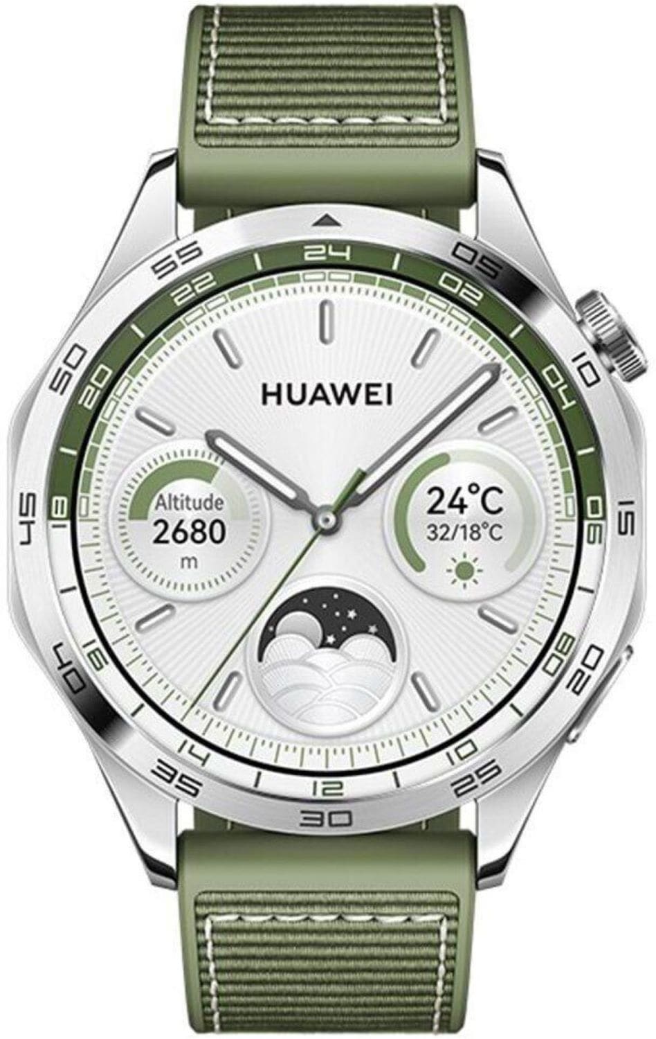 REFURBISHED &ndash; Huawei Watch GT 4 46mm Silver/Green - Wie Neu 