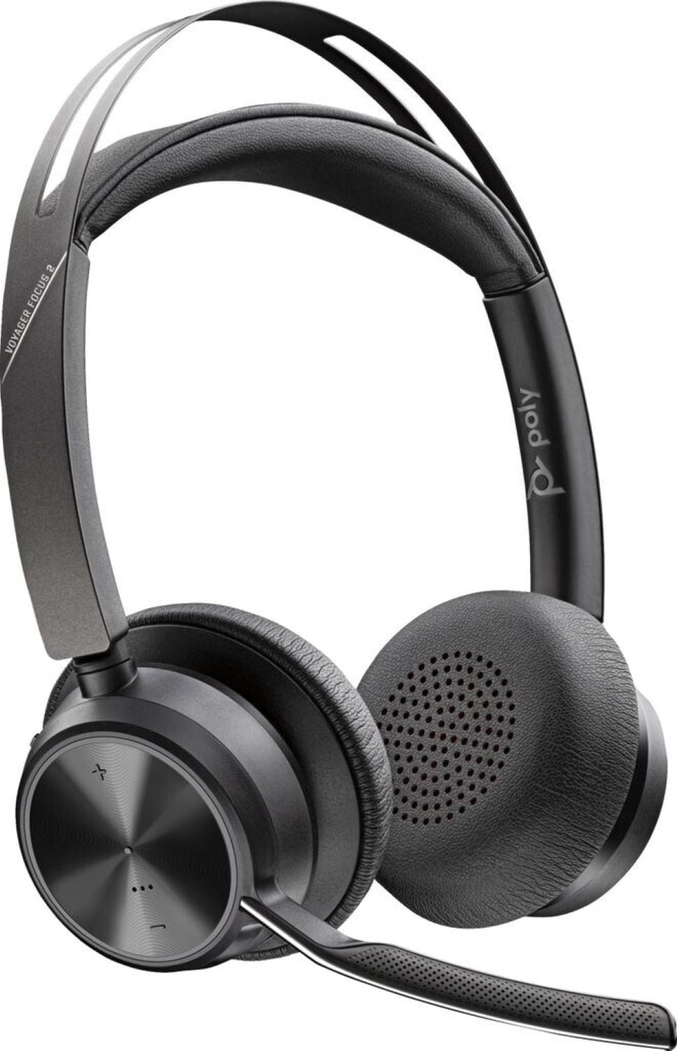 Plantronics Voyager Focus 2 UC (Poly) - Bluetooth Dual-Ear (Stereo) Headset mit Boom-Mikrofon 