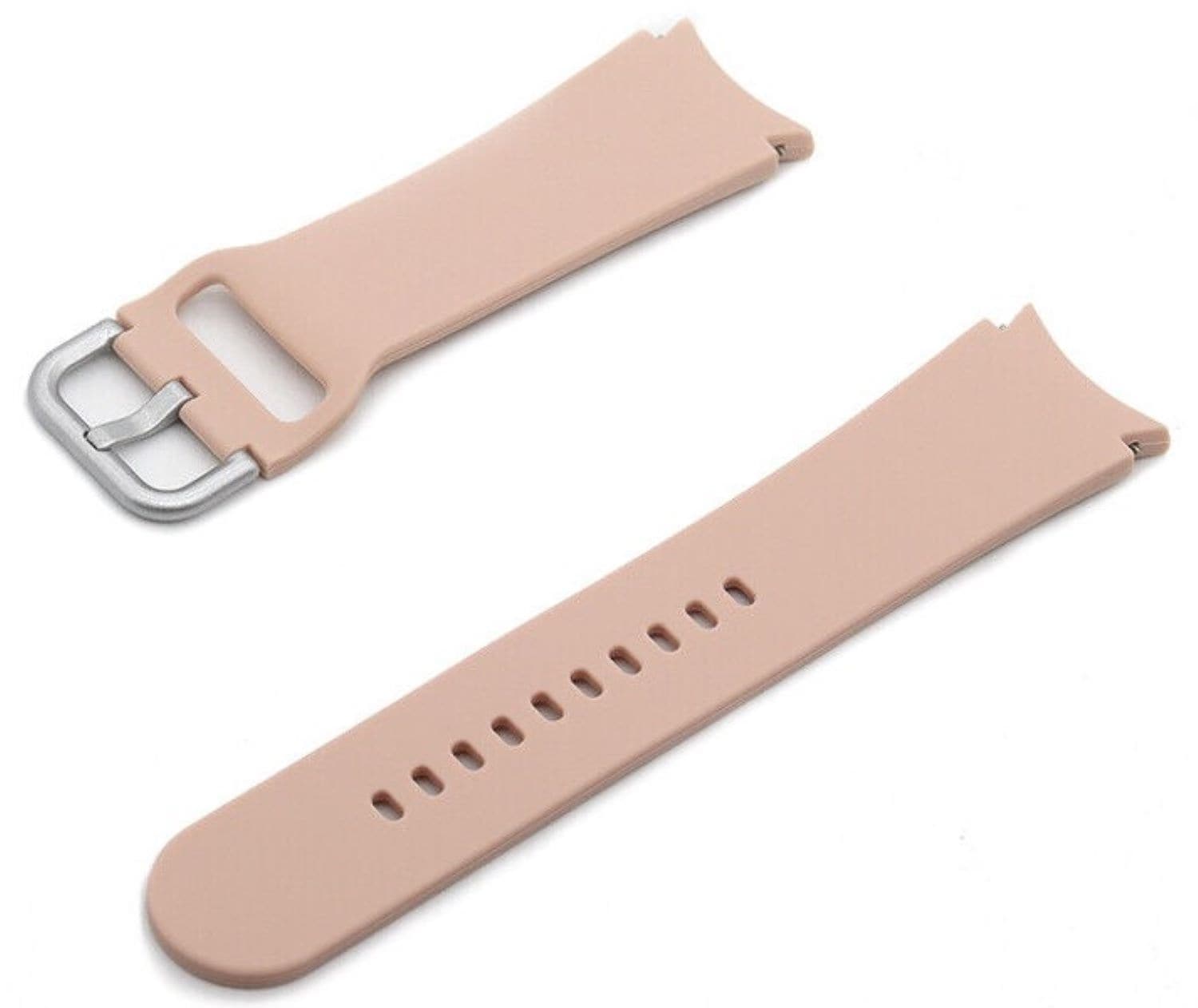 Silikonarmband (20mm) passend u.a. f&uuml;r Galaxy Watch 3/4/5/6 - Bulk - Rosa 