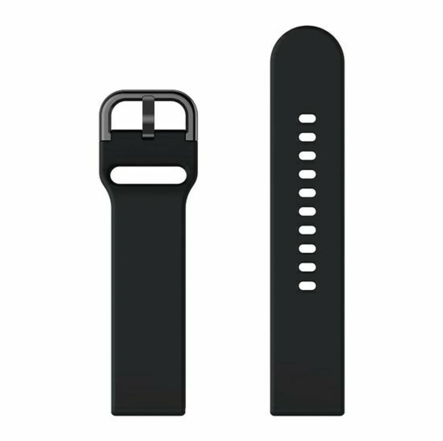 Silikonarmband (20mm) passend u.a. f&uuml;r Galaxy Watch Active 2 - Bulk - Black 