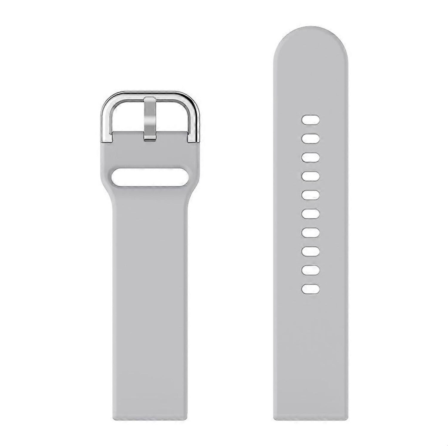 Silikonarmband (20mm) passend u.a. f&uuml;r Galaxy Watch Active 2 - Bulk - Gray 