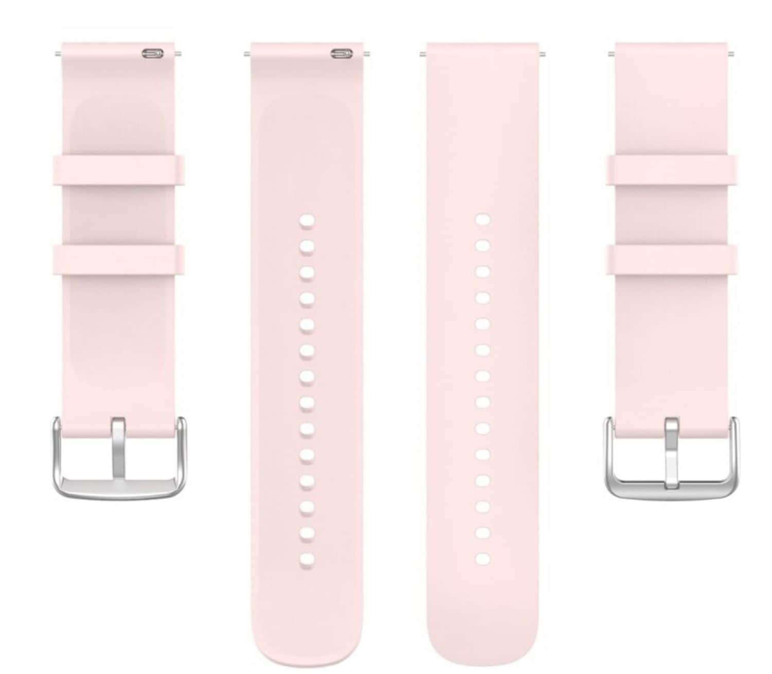 Silikonarmband (20mm) passend u.a. f&uuml;r Galaxy Watch Active 2 - Bulk - Rosa 