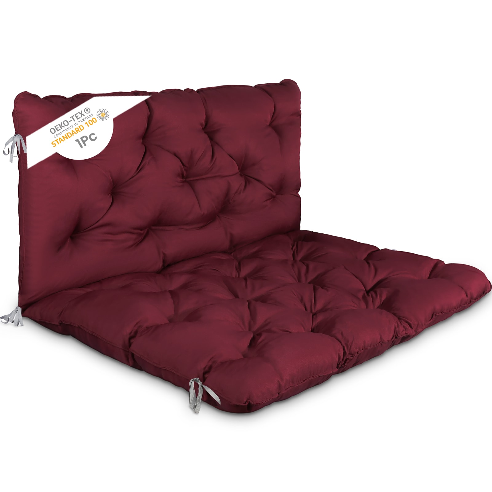 HOMECALL Dekokissen Bankauflage Sitzbankauflage Sitzkissen mit R&uuml;ckenlehne , Nordisches Design, f&uuml;r Gartenbank, 120 x 140 x 12 cm 