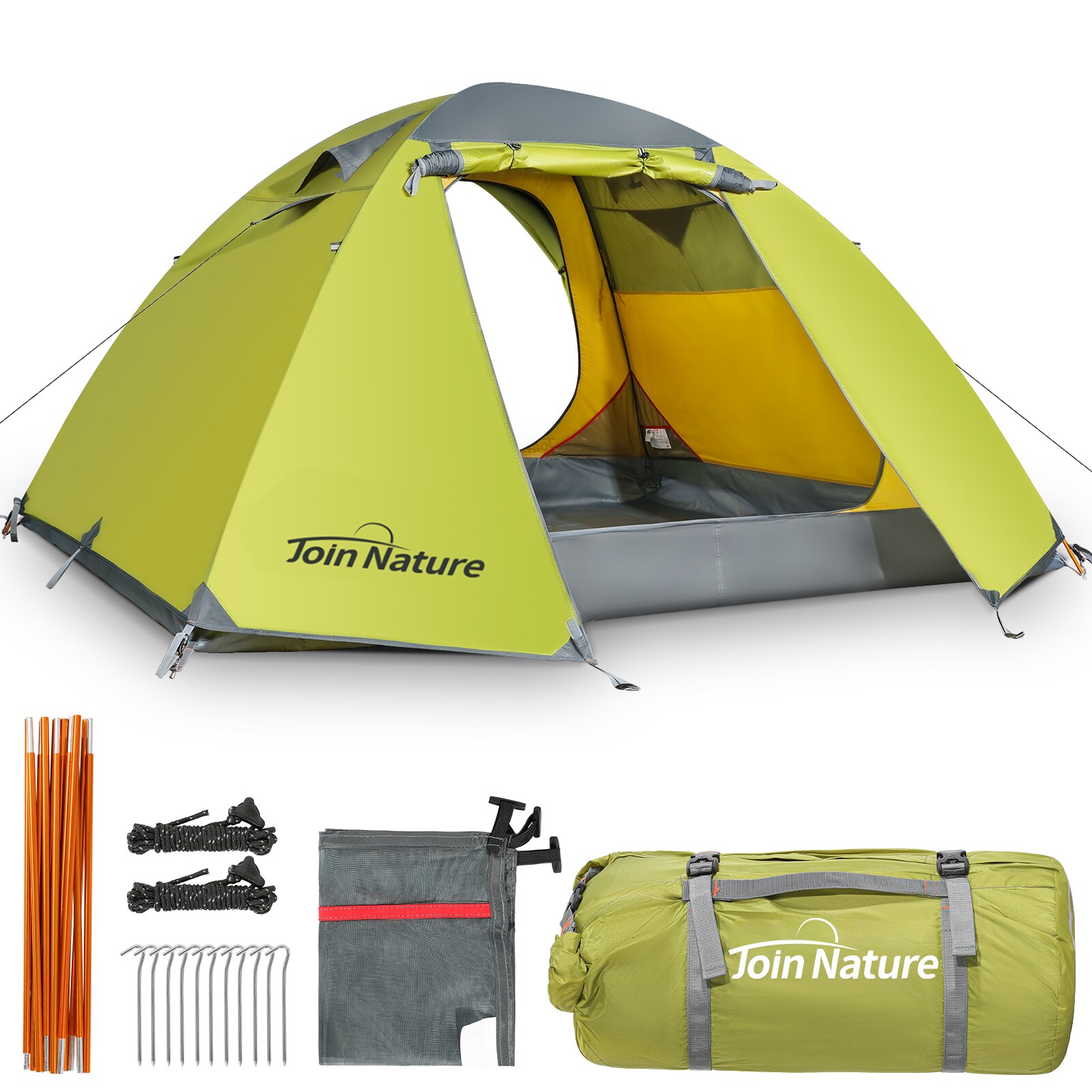 Kuppelzelt Campingzelt, Doppellagiges, Ultraleicht, für 4 Personen