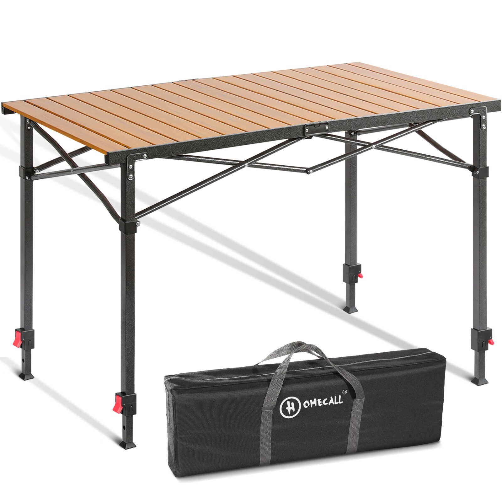 Klapptisch Campingtisch Balkontisch Gartentisch, Alumininum, bis , für 2-6 Personen, Höhenverstellbares Bein(76/84,5/92,5 cm)