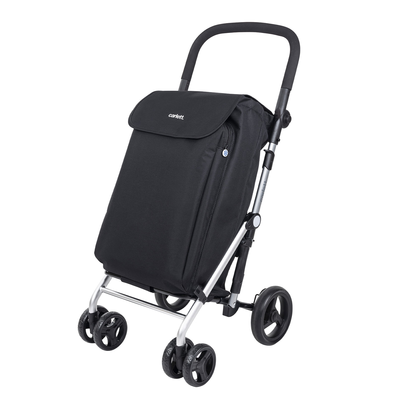 Einkaufstrolley Einkaufswagen Mit K&uuml;hltasche kaufwagen Klappbar Shopping Trolley 68 l, K&uuml;hltasche 10L, eine Gro&szlig;e Kapazit&auml;t von 25 kg, F&uuml;r Einkaufen 