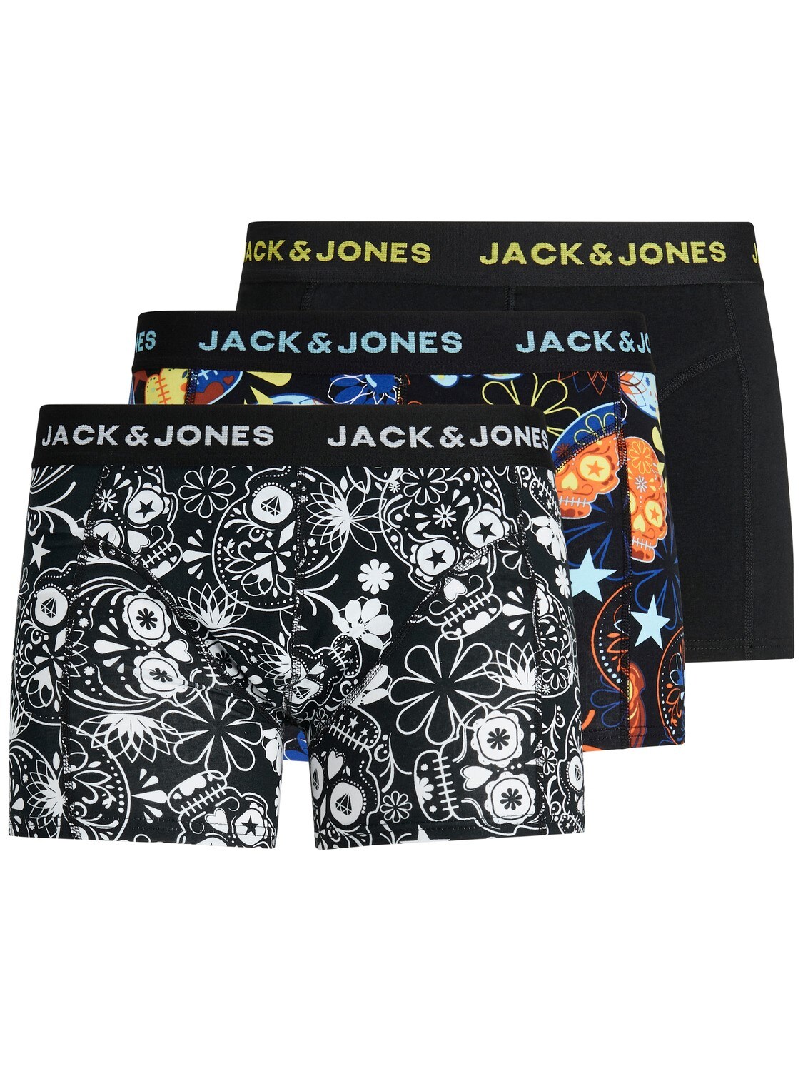 Jack & Jones Trunk Unterhosen Trunks 3 Pack Unterhosen Shorts JACSUGAR SKULL 