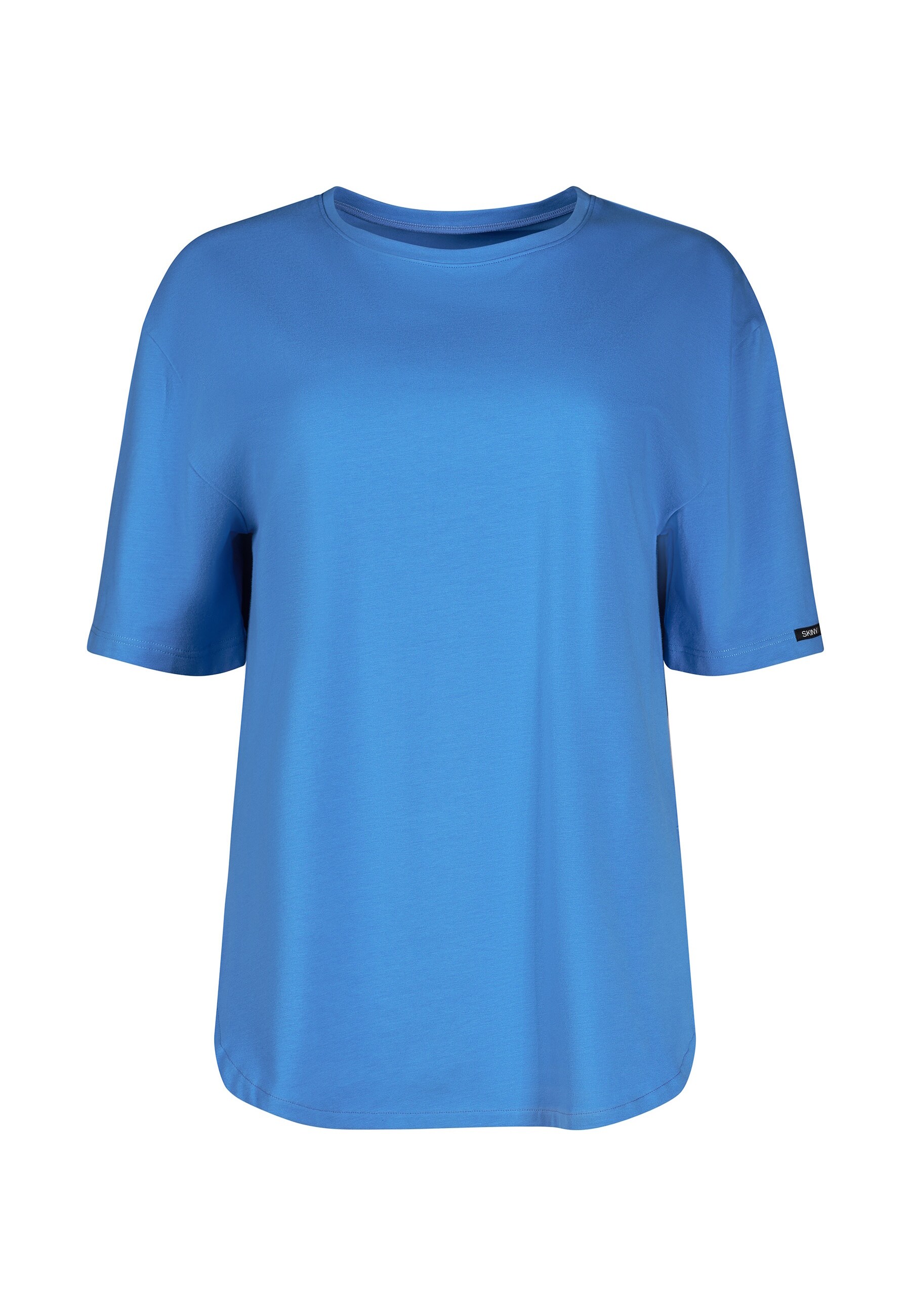 Skiny T-Shirt Pyjamaoberteil mit kurzen &Auml;rmeln, Rundhalsausschnitt und abgerundetem Saum 