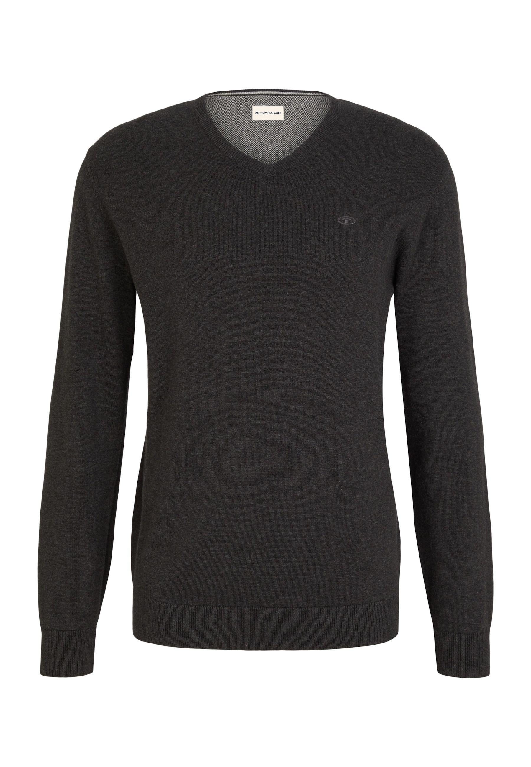 Tom Tailor Strickpullover Basic Pullover V-Neck 