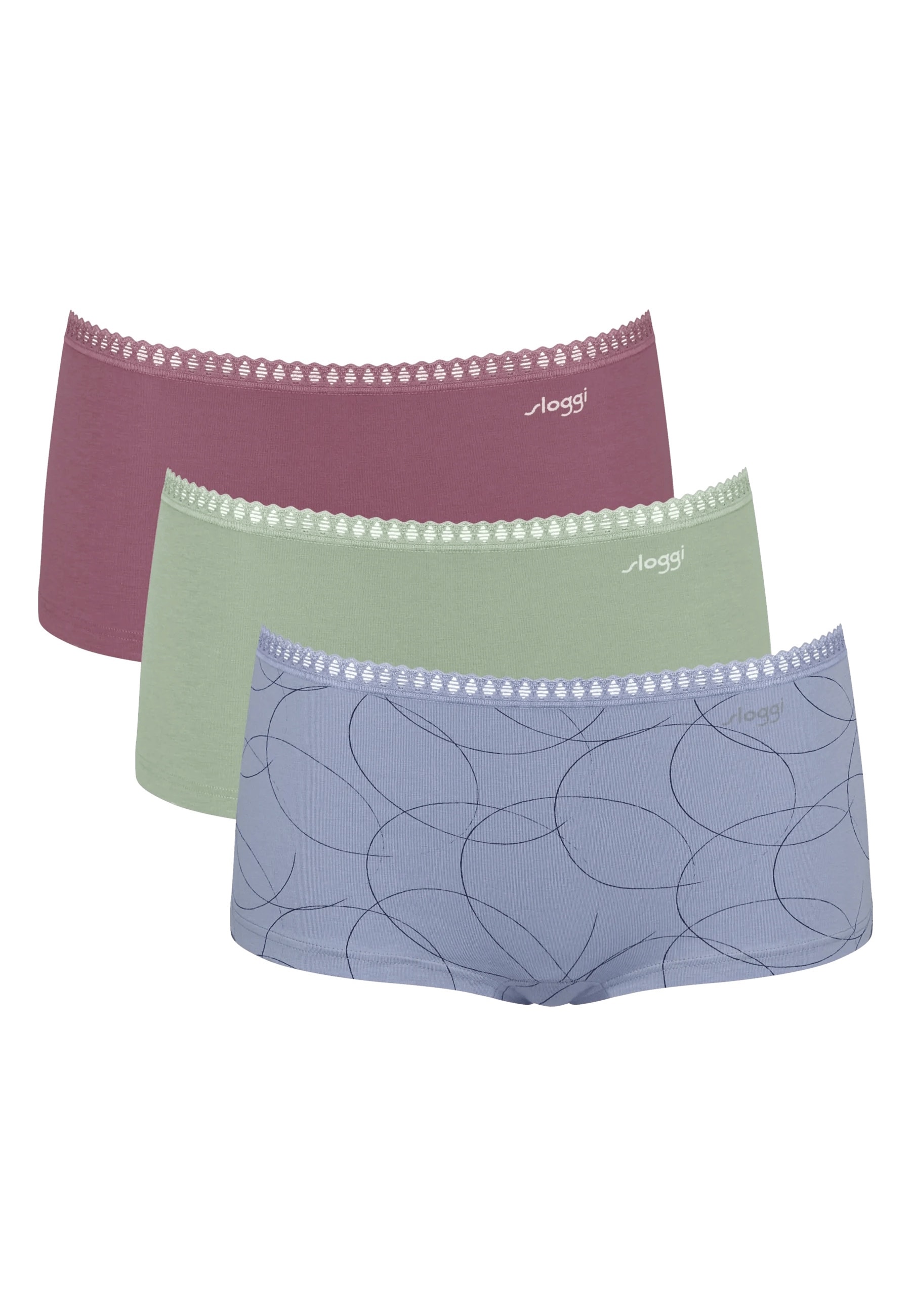 sloggi Panty GO Crush Short Unterw&auml;sche im Dreierpack 