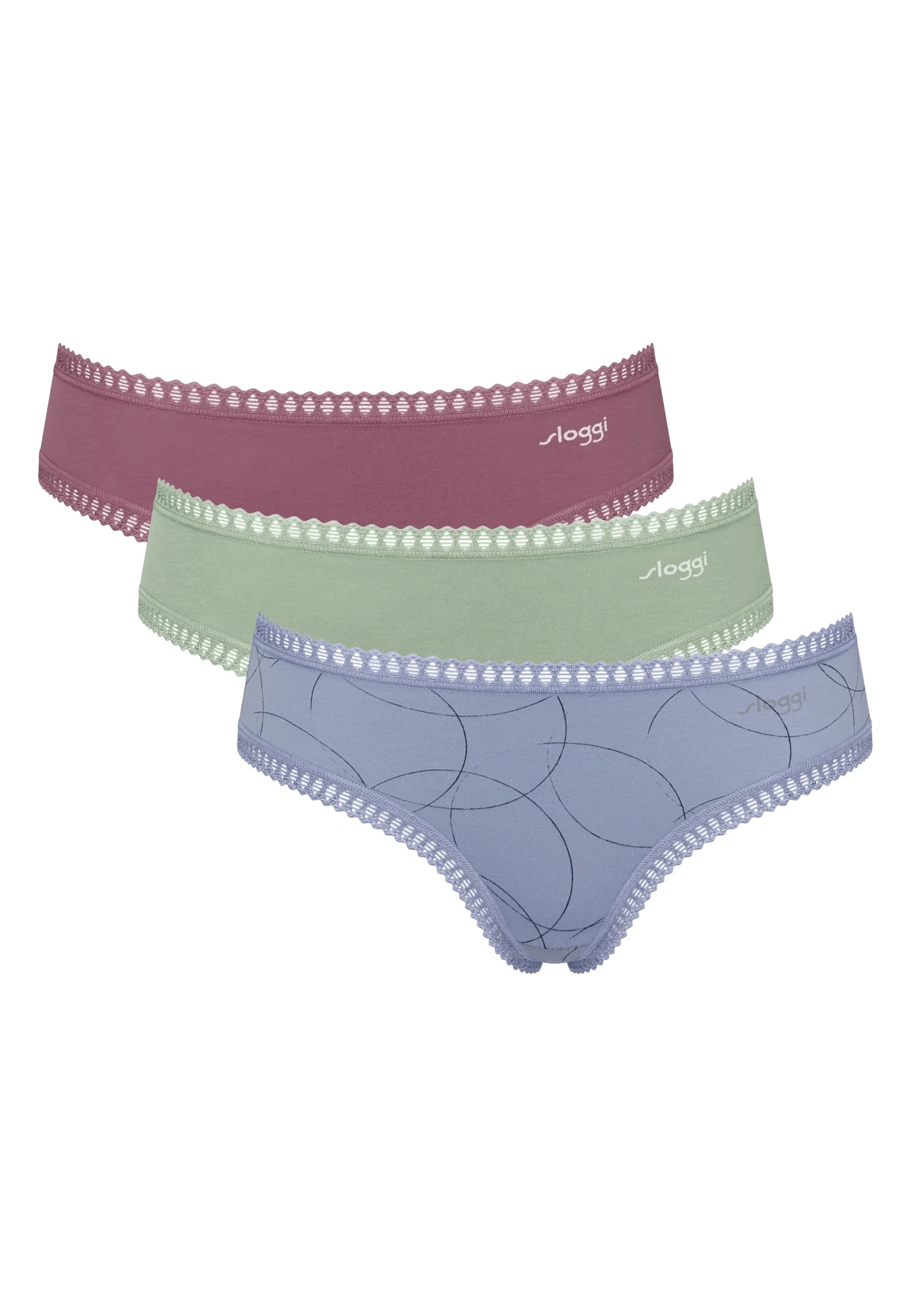 sloggi Slip GO Crush Hipster Unterw&auml;sche im Dreierpack 