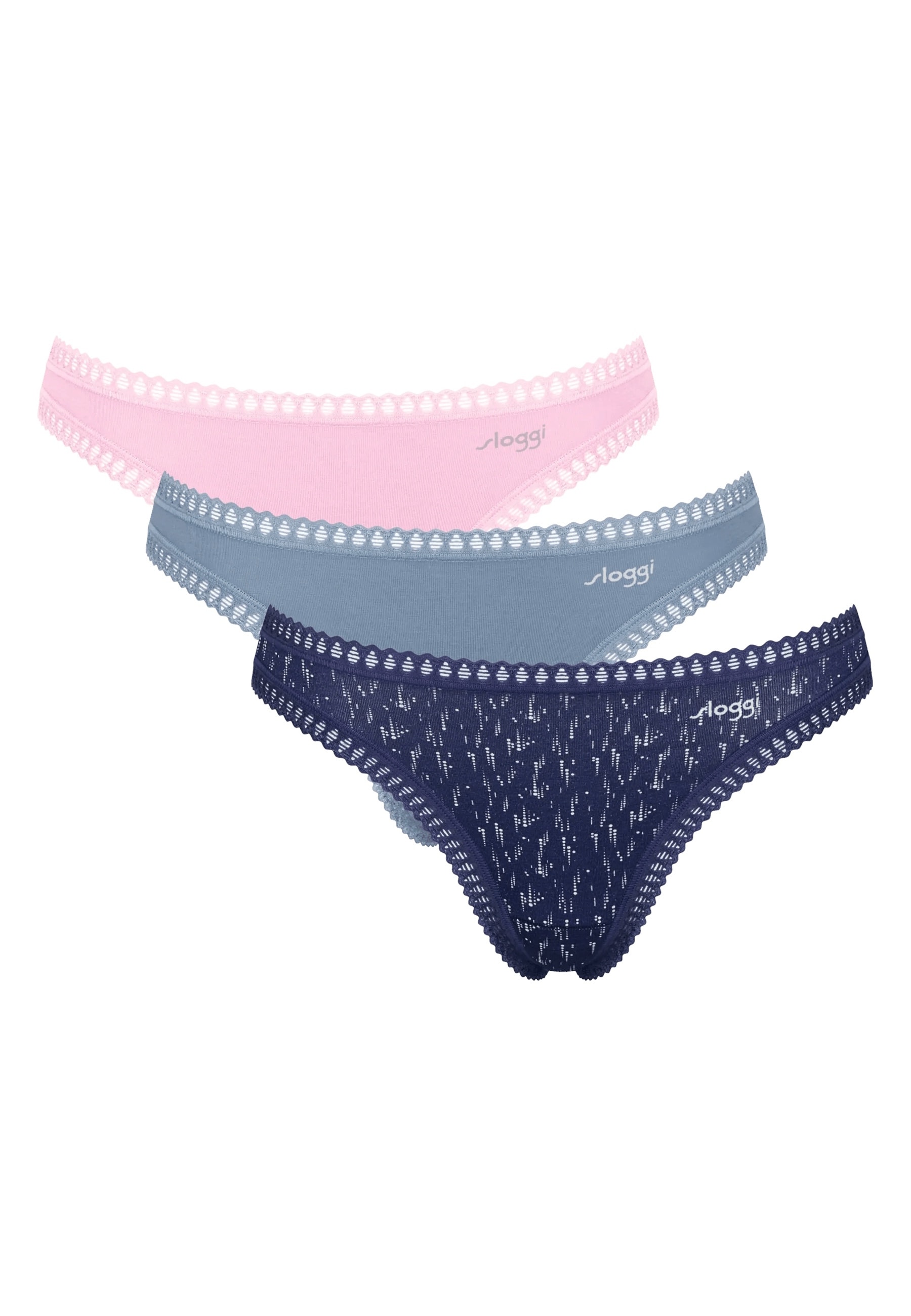sloggi Slip GO Crush String Unterw&auml;sche im Dreierpack 