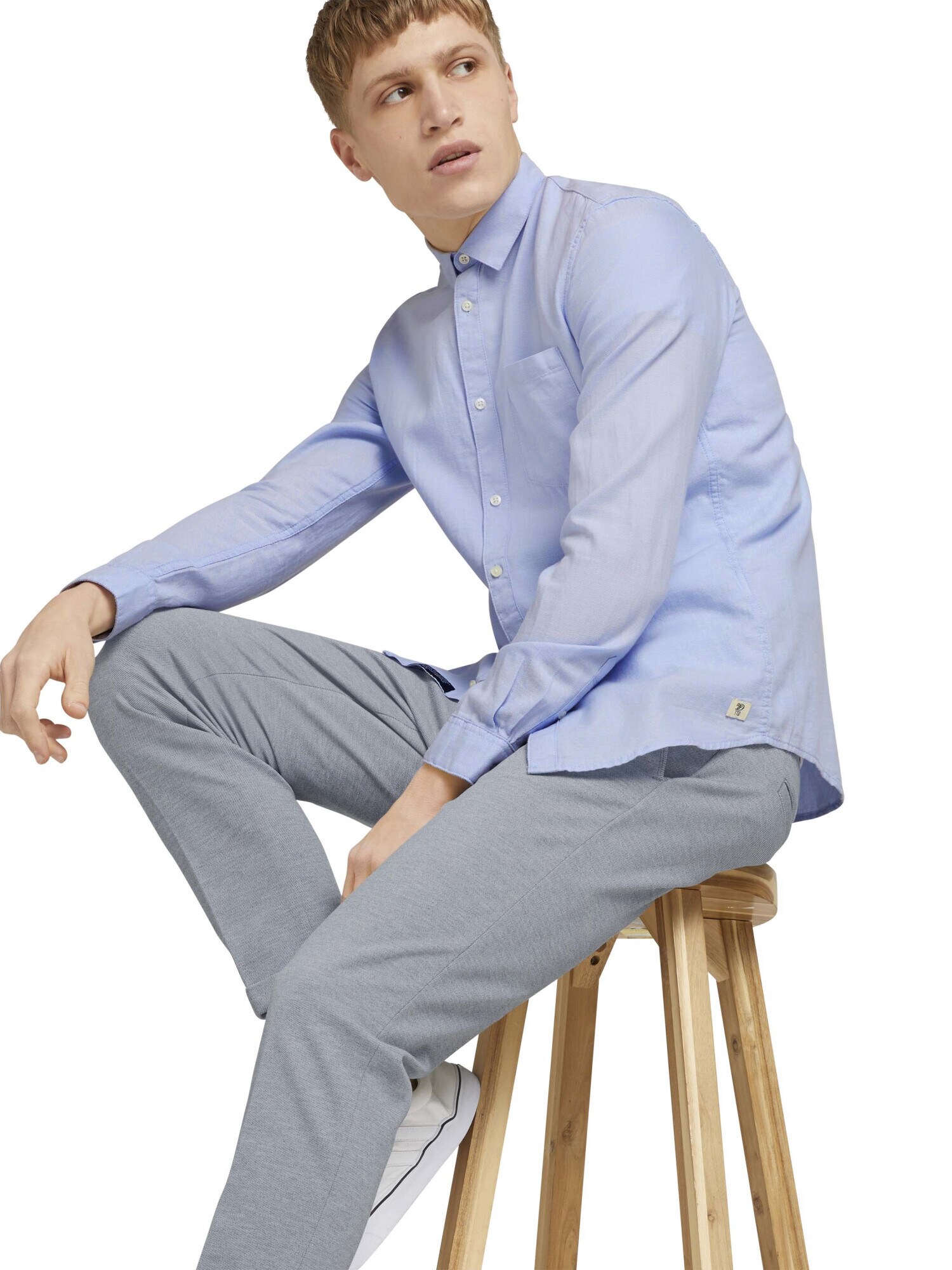 Tom Tailor Hemd Shirt fein strukturiert mit Bio Baumwolle 