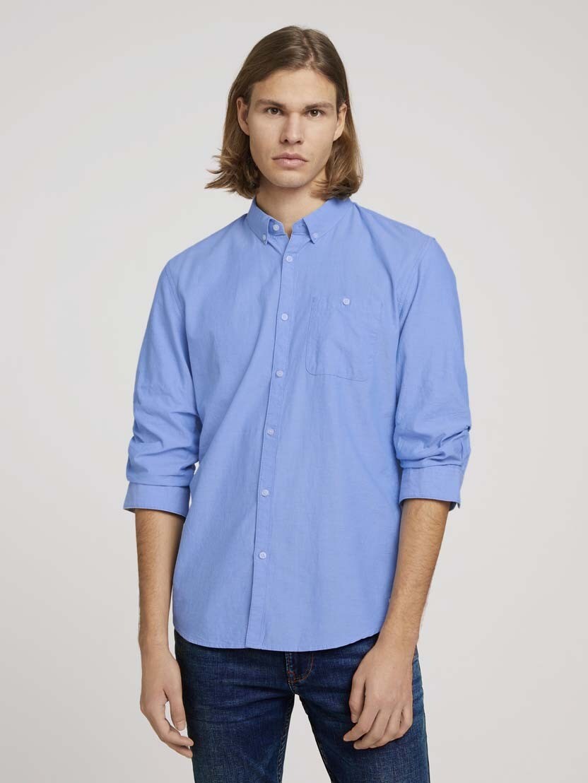 Tom Tailor Hemd Strukturiertes Shirt Button-Down 