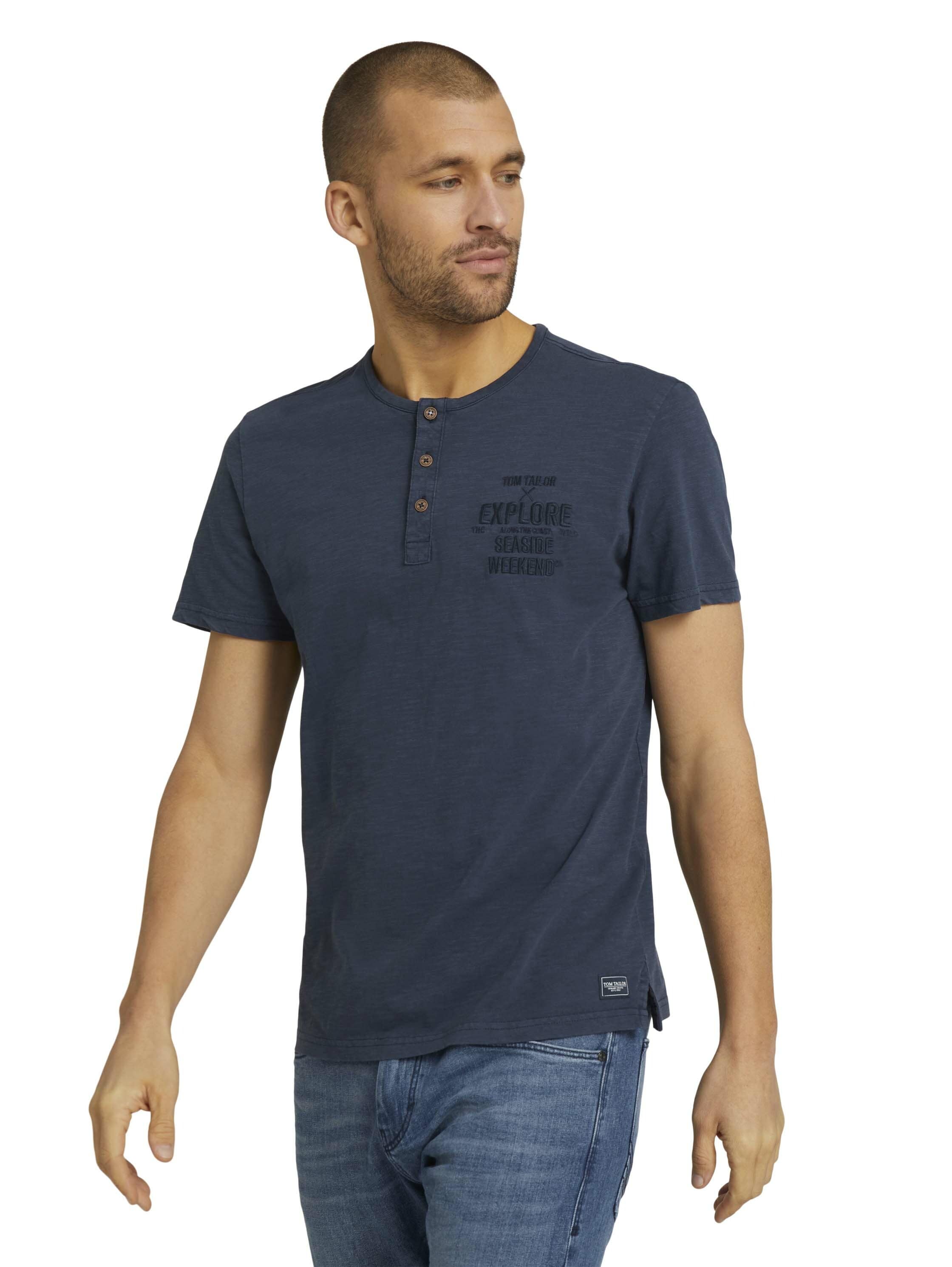 Tom Tailor Shirt T-Shirt in Melange Optik 