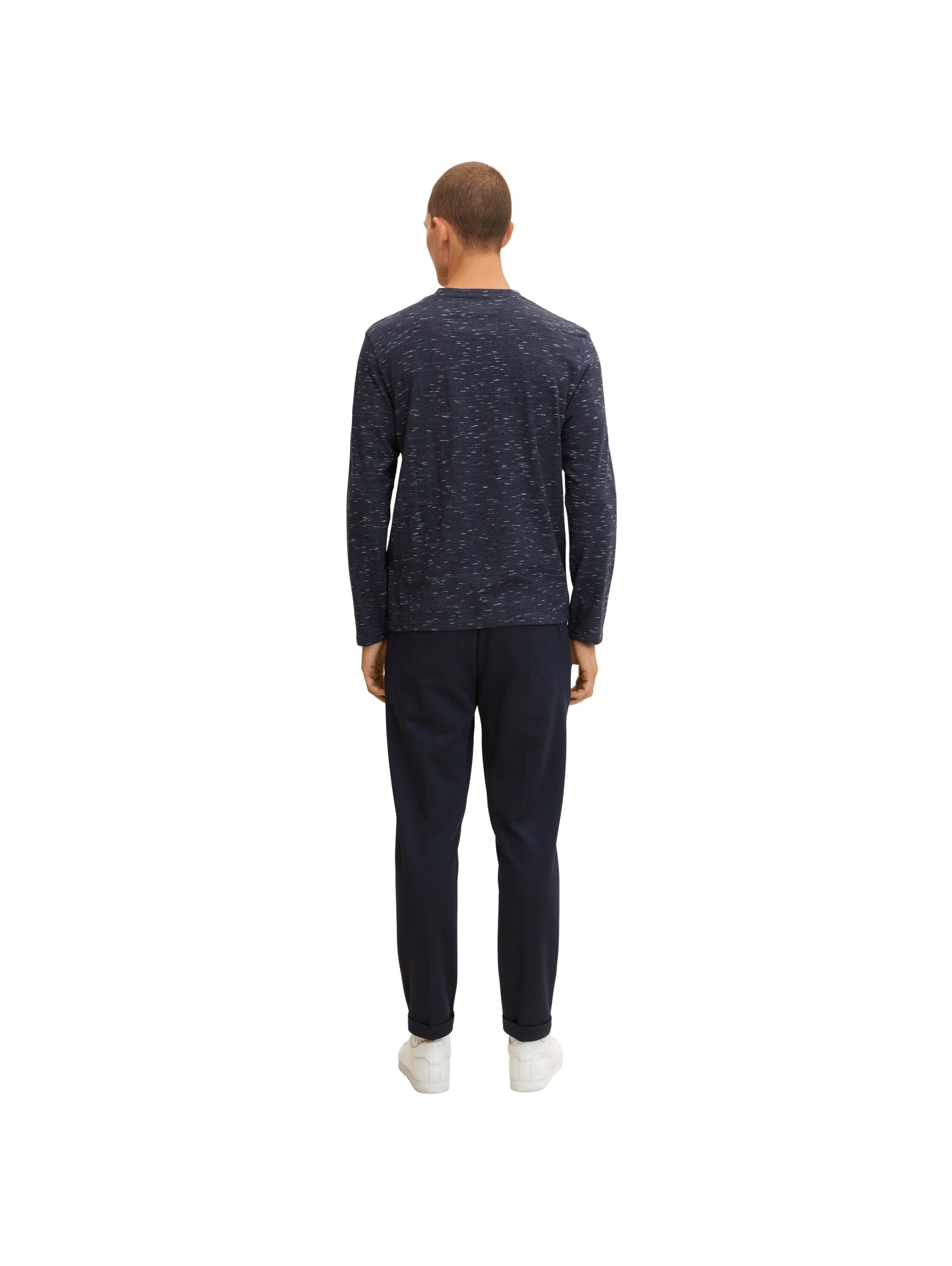 Tom Tailor Longsleeve Langarmshirt mit Henleyausschnitt 
