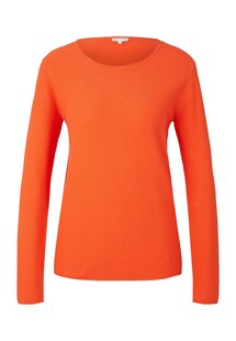 Tom Tailor Pullover Unifarbener Strickpullover mit Rundhalsausschnitt in Regular Fit 