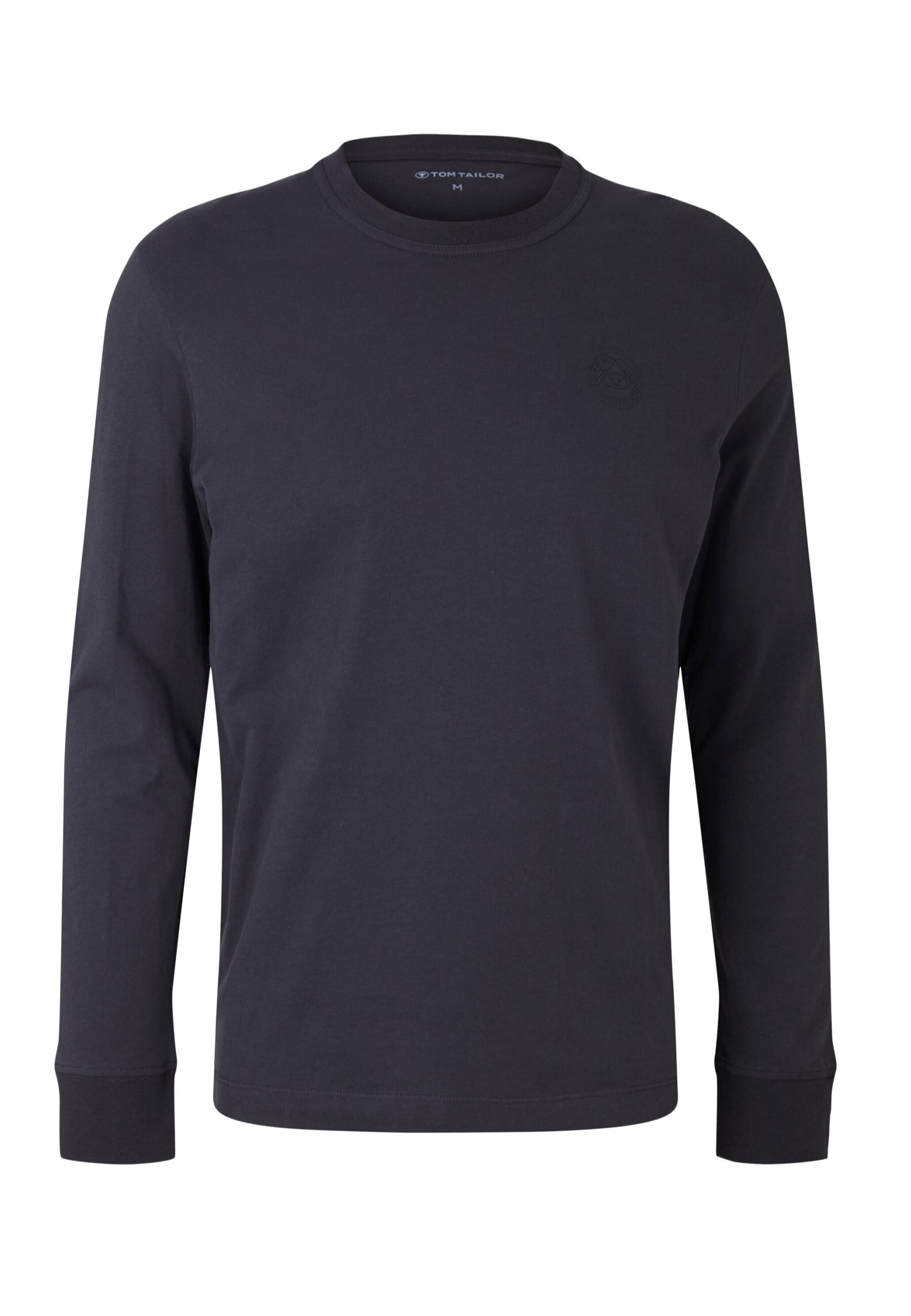Tom Tailor Longsleeve Langarmshirt mit Logo-Print und Rundhalsausschnitt 