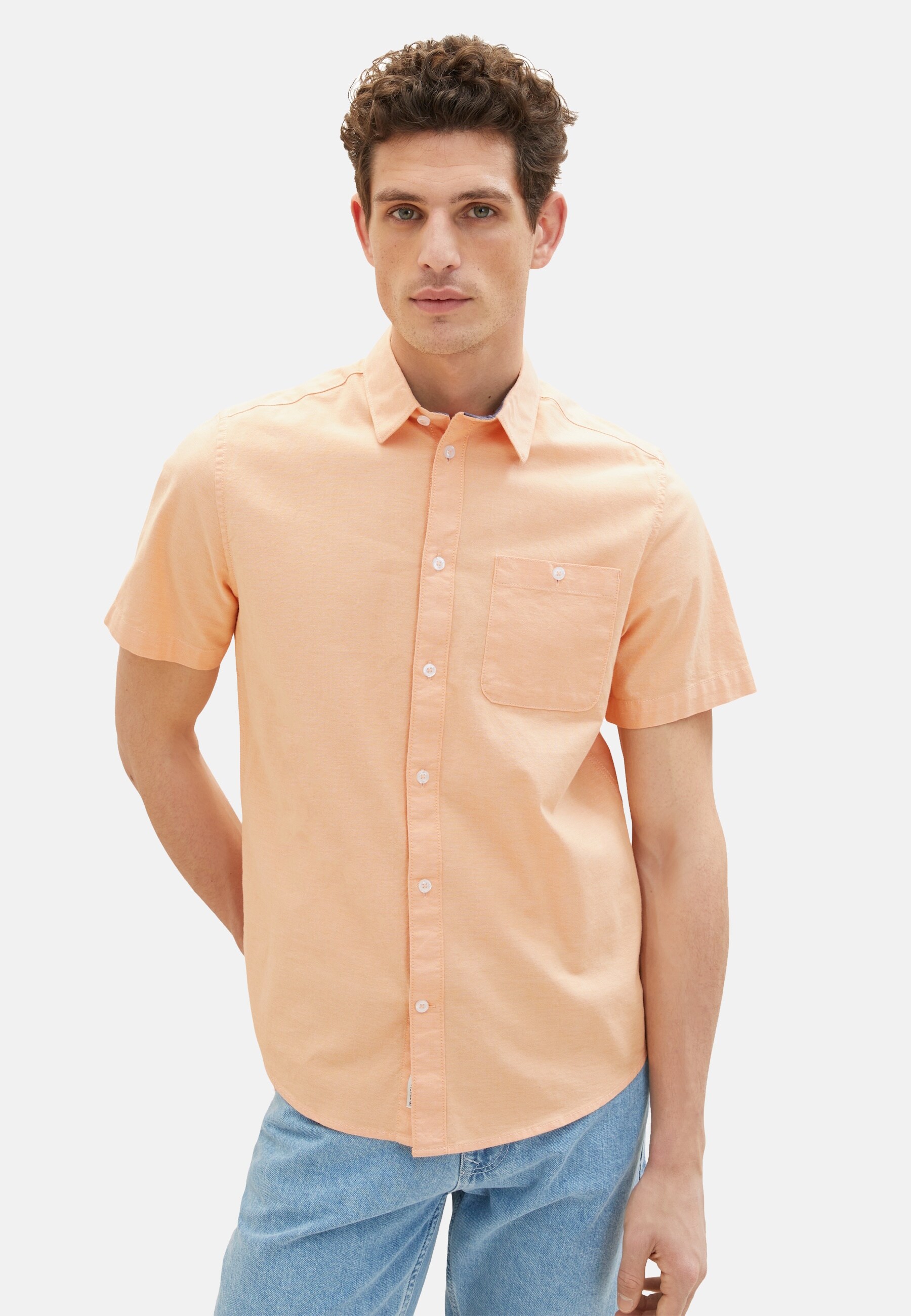 Tom Tailor Hemd Kurzarmhemd mit Brusttasche 