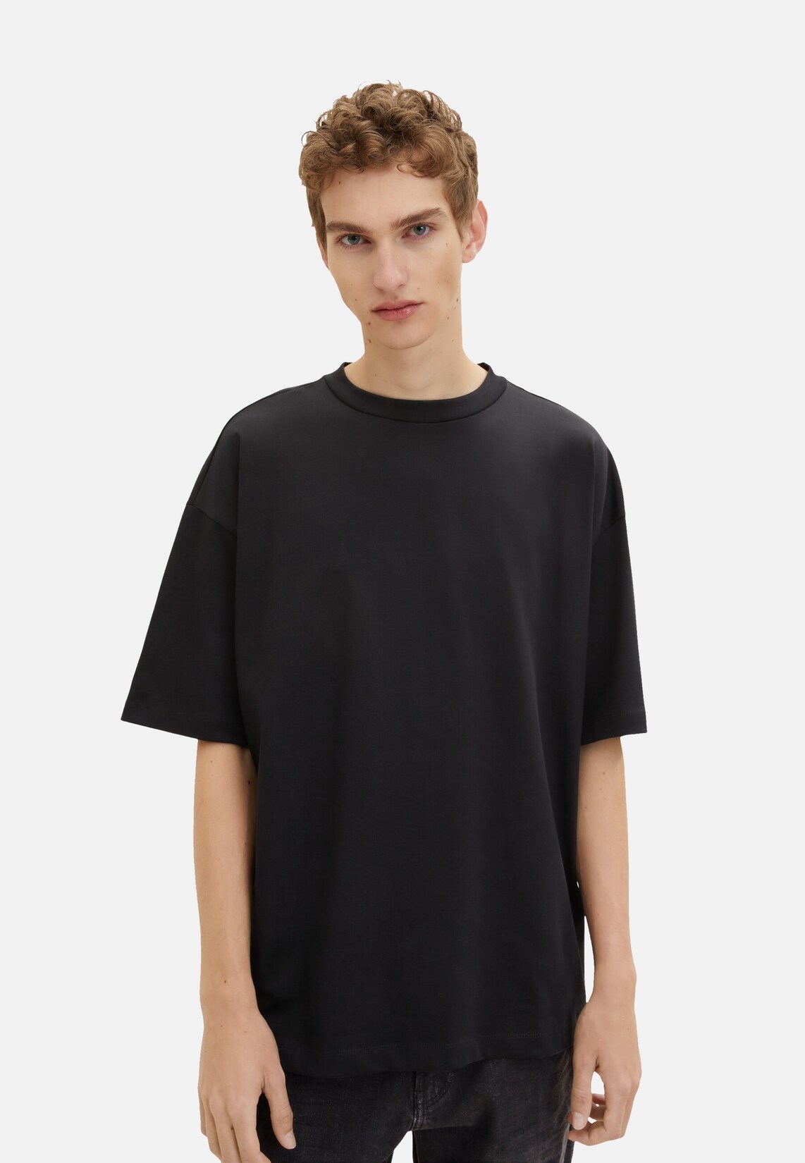 Tom Tailor Shirt Oversized-T-Shirt mit Rundhalsausschnitt aus Baumwolljersey