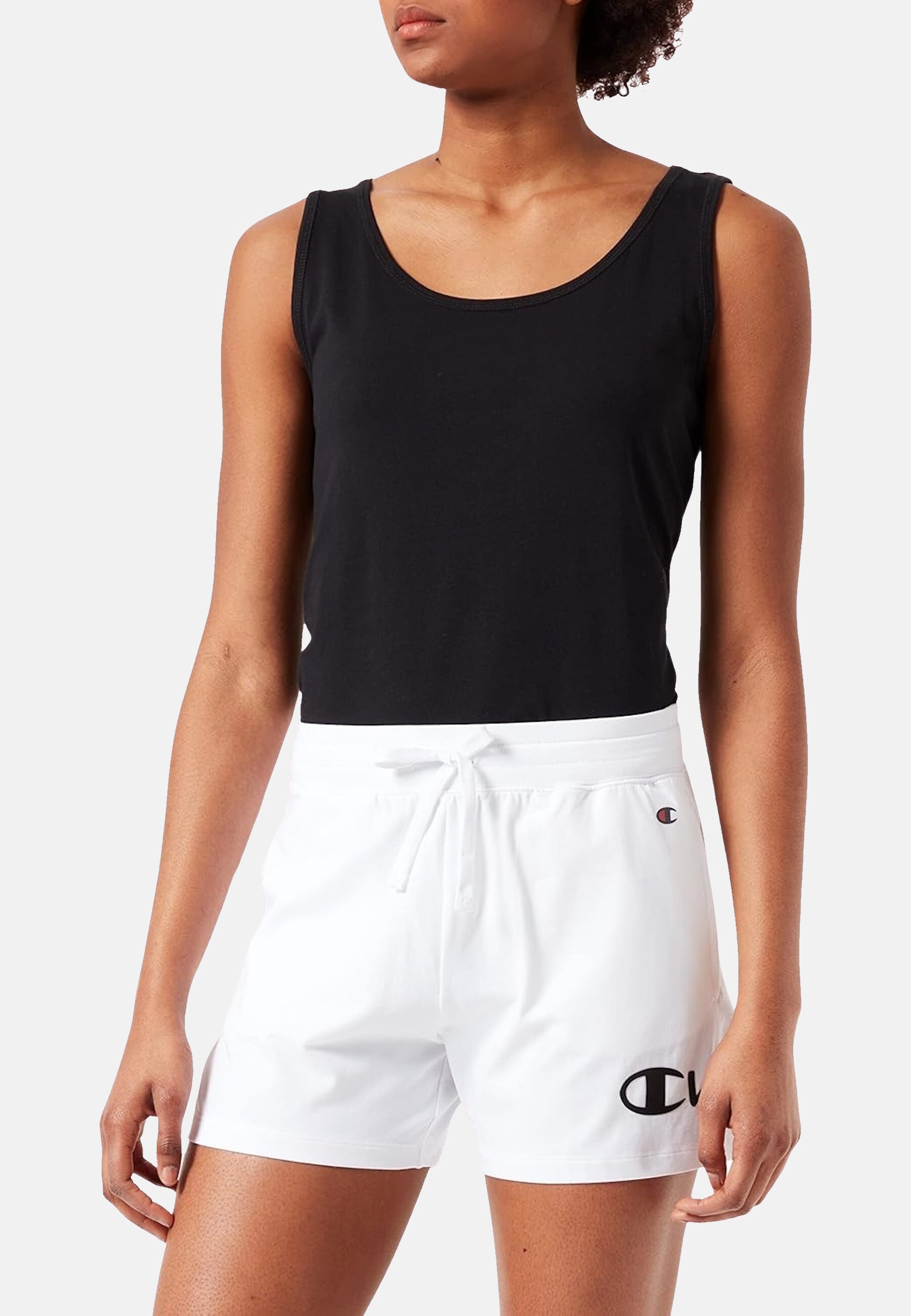 Champion Shorts Baumwoll-Shorts mit verstellbarem Tunnelzugbund und Taschen 