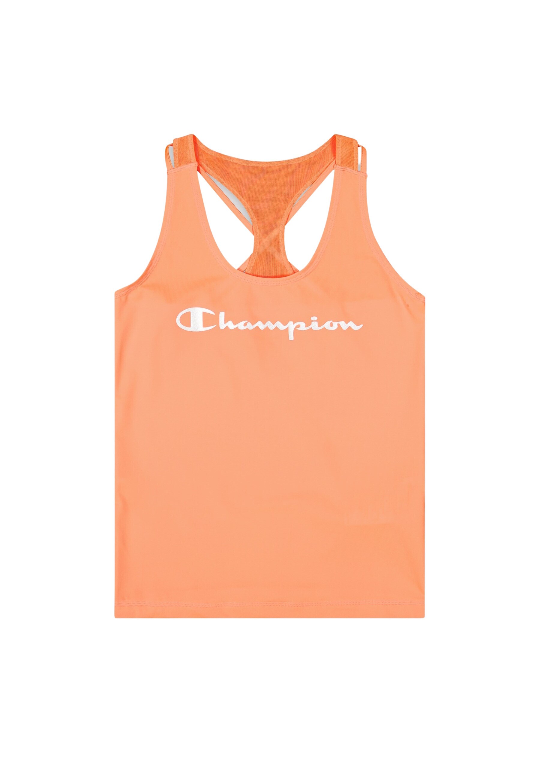 Champion Top K&ouml;rpernahes Sport-Bustier mit Ringerr&uuml;cken und Printlogo-Schriftzug 